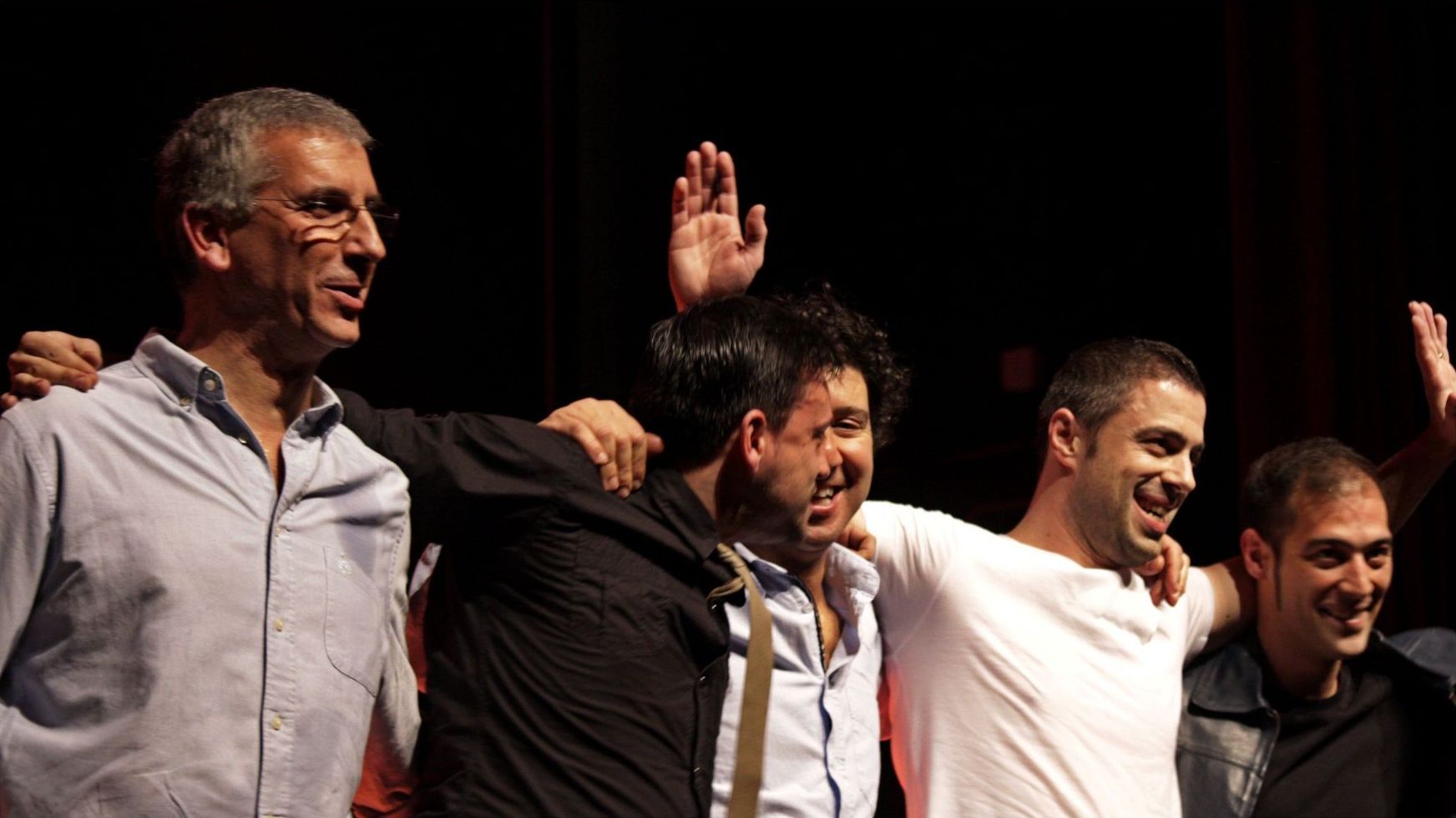 Ruben Lísias e Os SNOBeS no fim de um concerto